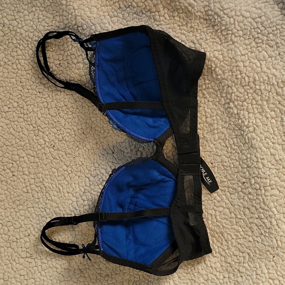 NWT Adore Me Blue and Black Bra Size 32c - Picture 5 of 12